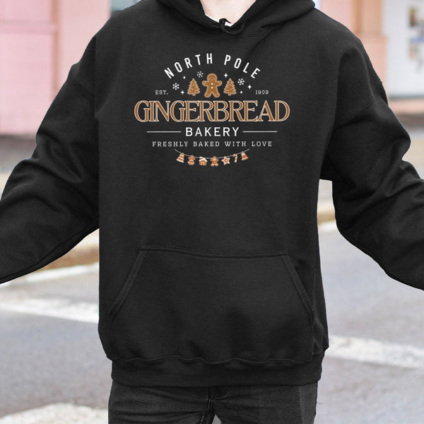 Adorable Cookie Baking Graphic Hooded Sweatshirt, Gingerbread Bakery Christmas Hoodie, Comfy Holiday Sweets Pullover, Xmas Ba