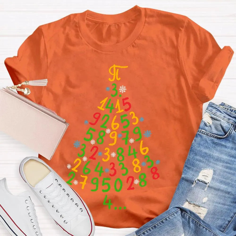 Festive Math Teacher T-Shirt, Christmas Tree Mathematics Shirt, Holiday Math Graphic Tee, Christmas School Shirt, Present for