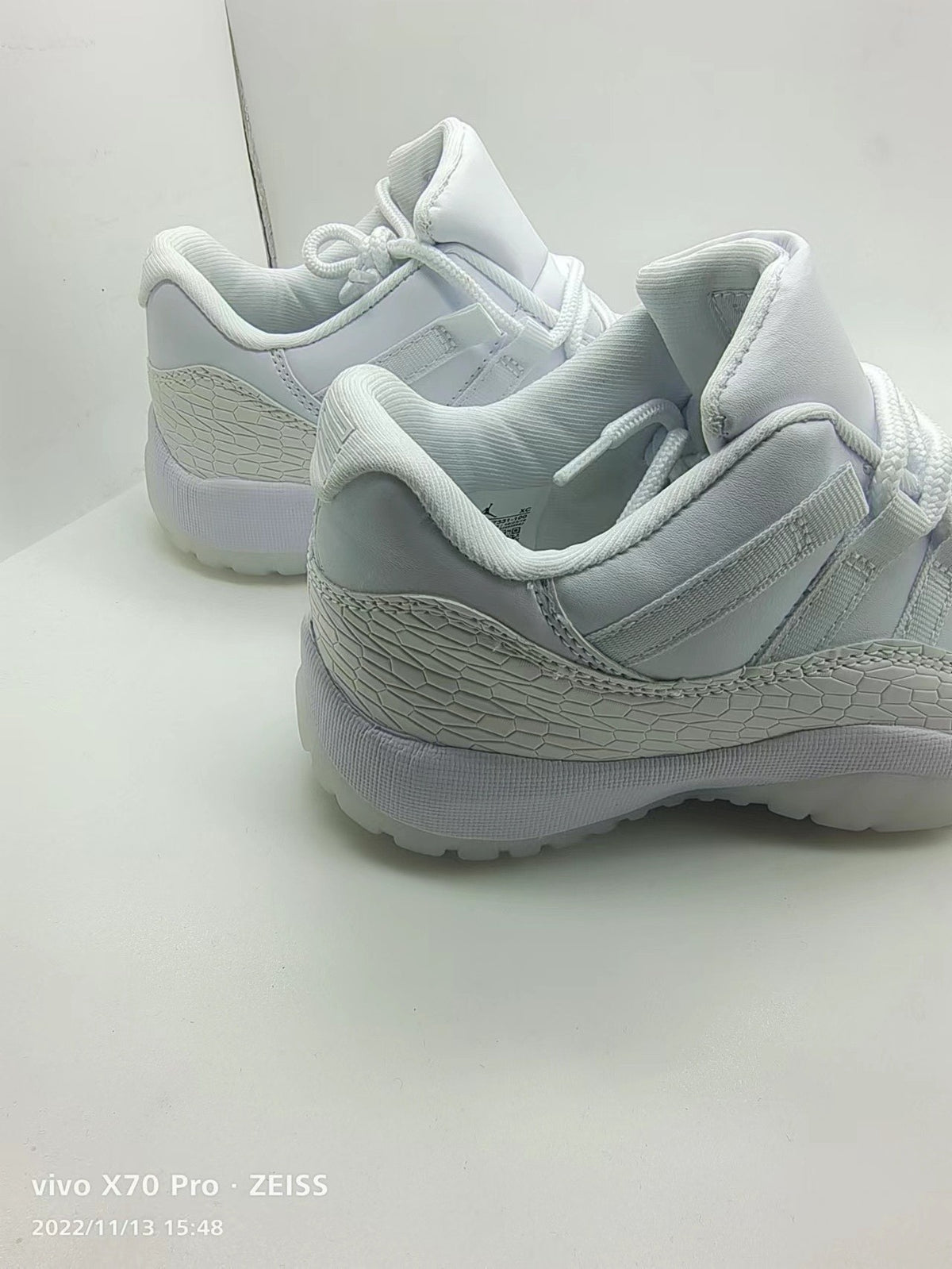 Low Top Sneakers, White Colorway, Cracked Pattern, Lace Up Design, Casual Gift for Sneaker Fans