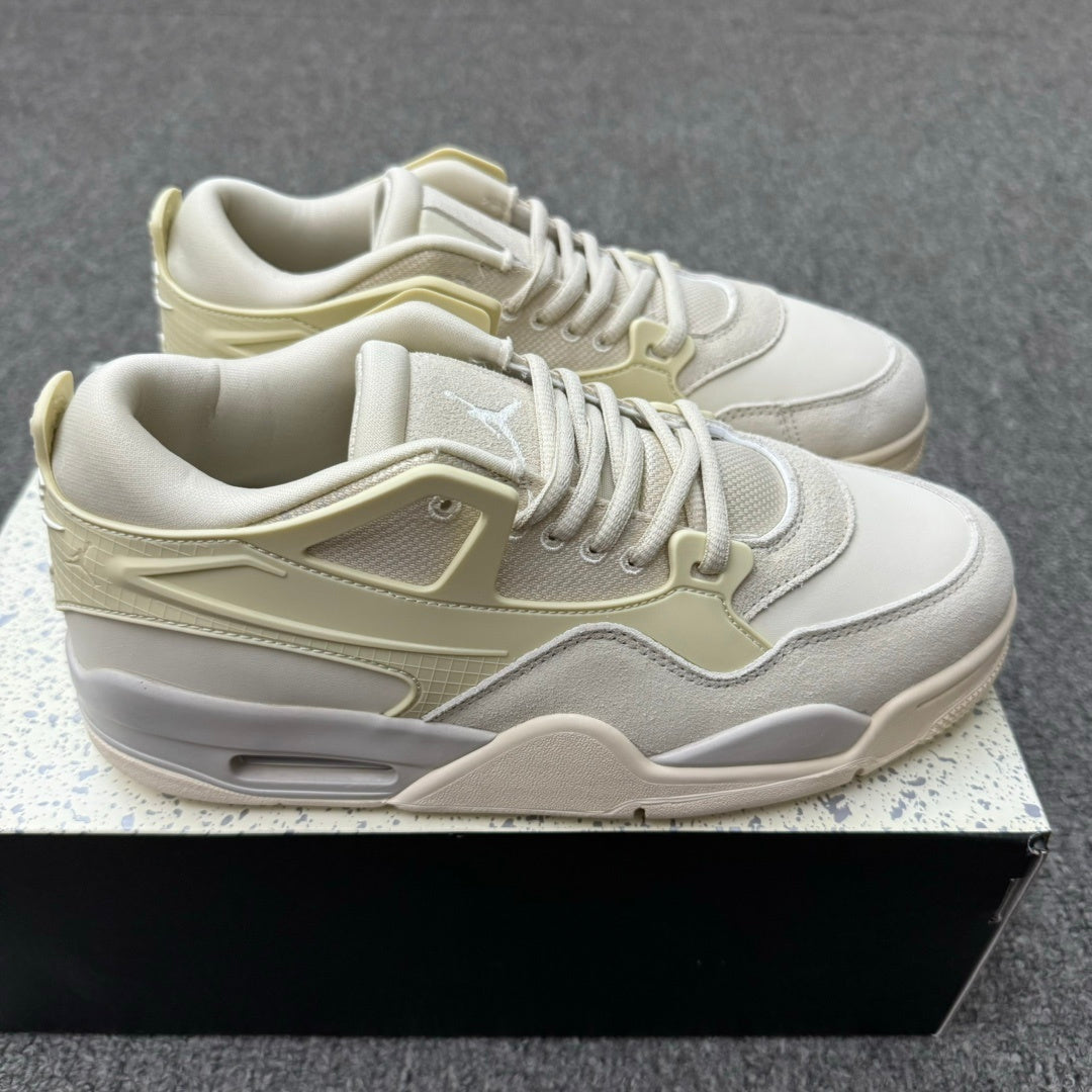 Basketball Shoes, Off White Brown Colorway, Lace Up Design, Casual Gift for Shoe Lovers