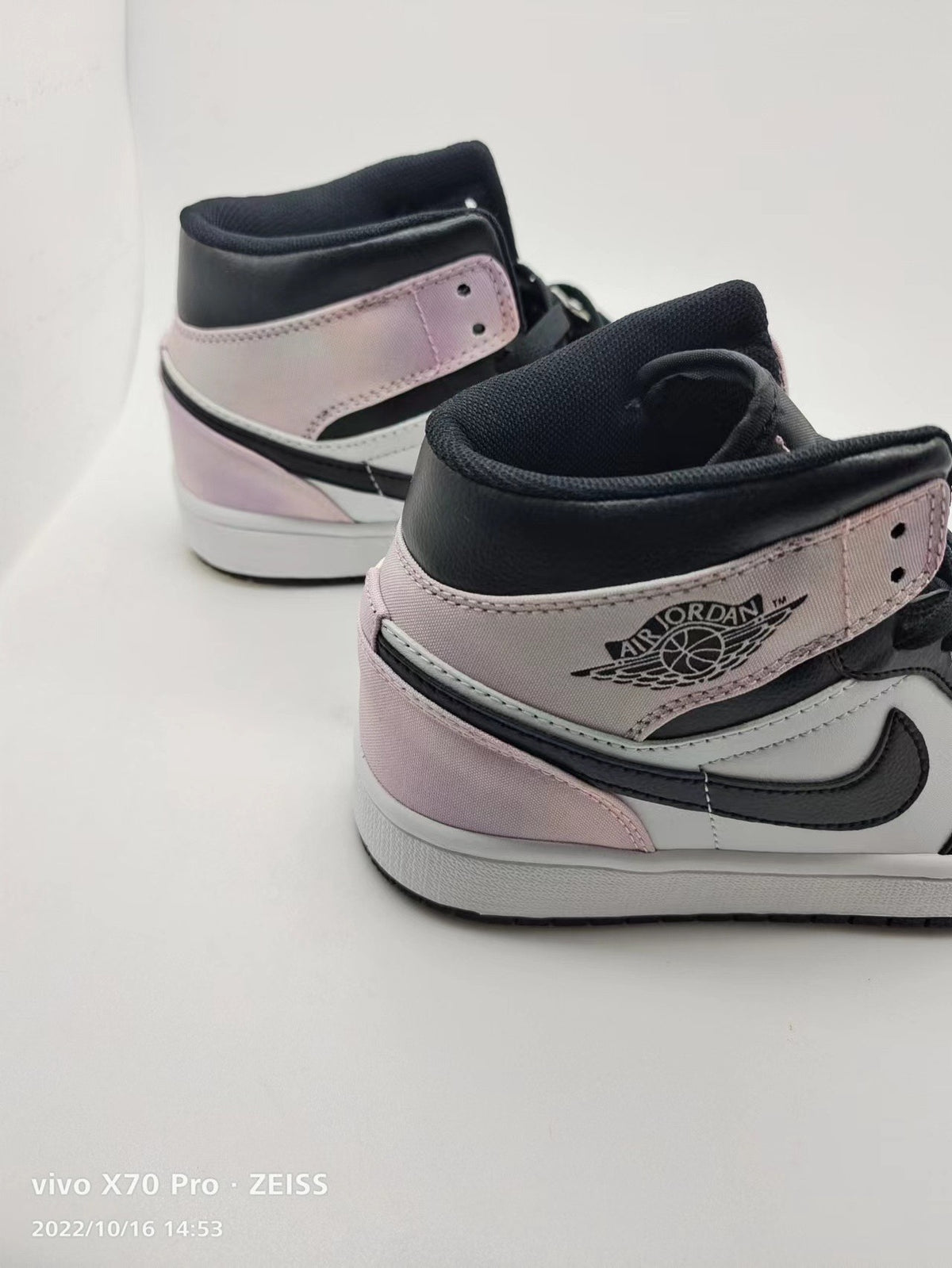Sneakers, Black Gray Colorway, Tie Dye Pattern, Lace Up Design, Casual Gift for Sneaker Fans