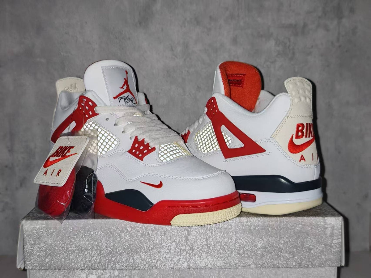 Mid Top Sneakers, Red Colorway, Lace Up Design, Casual Gift for Sneaker Fans