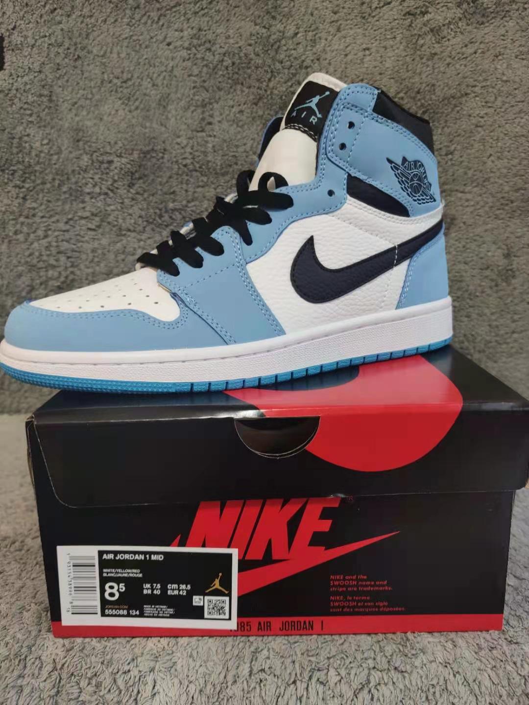 Sneakers, University Blue Colorway, Lace Up Design, Casual Gift for Sneaker Fans