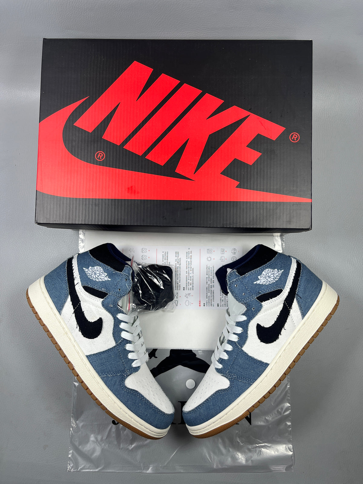 High Top Sneakers, Blue Colorway, Lace Up Design, Casual Gift for Sneaker Fans