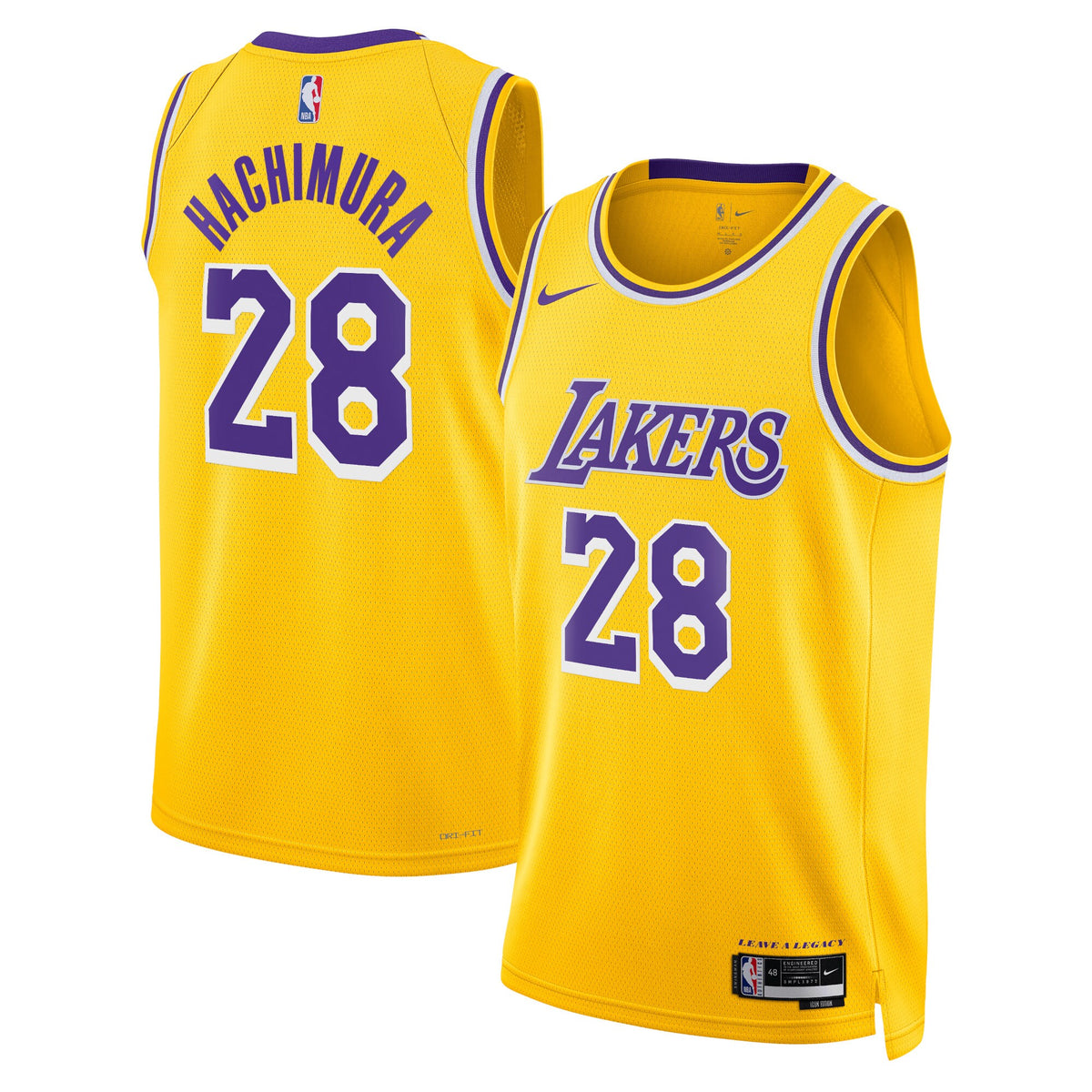 Los Angeles Lakers Icon Edition Swingman Jersey - Gold - Rui Hachimura