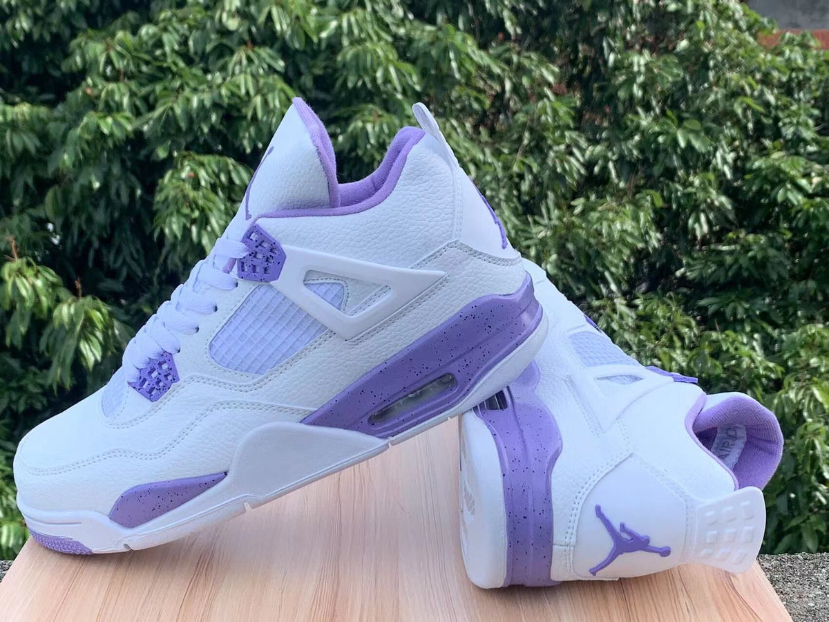 Sneakers, White Purple Colorway, Lace Up Design, Casual Gift for Sneaker Fans