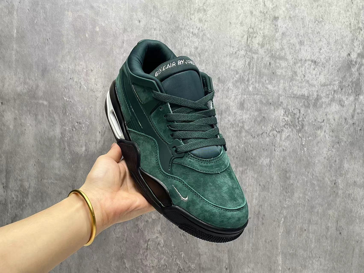 Low Top Sneakers, Green Colorway, Leather Footwear, Lace Up Design, Casual Gift for Sneaker Fans