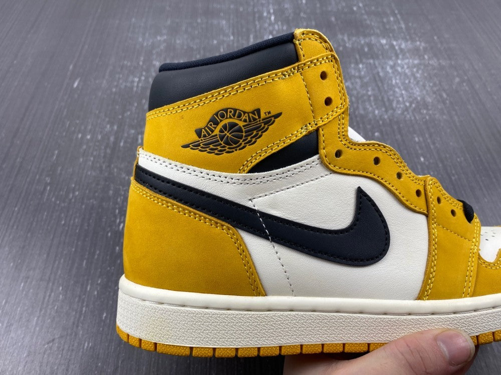 High Top Sneakers, White Black Yellow Colorway, Lace Up Design, Casual Gift for Sneaker Fans