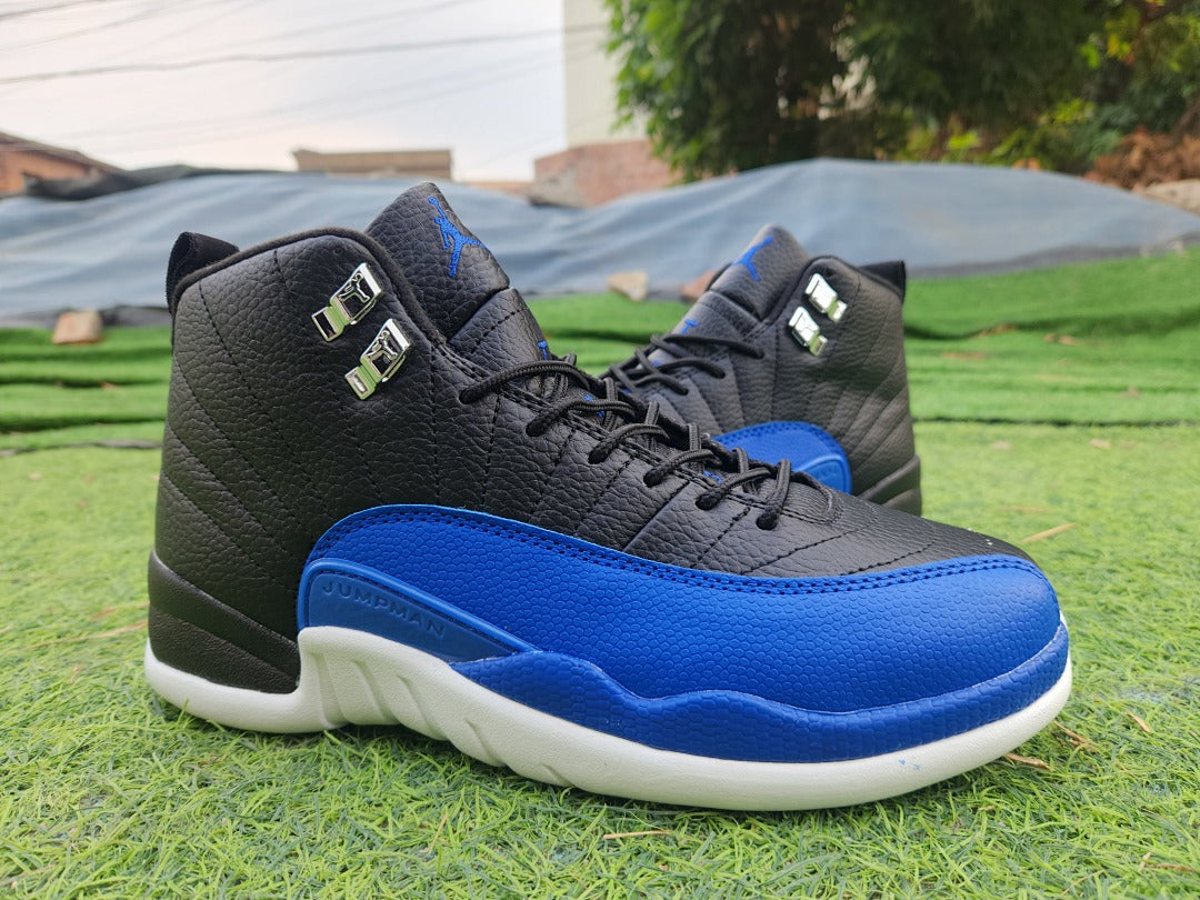 High Top Sneakers, Blue White Black Colorway, Lace Up Design, Casual Gift for Sneaker Fans