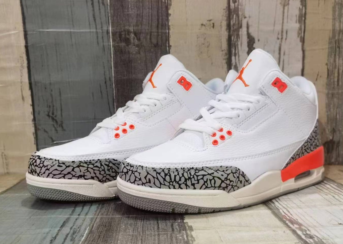 Low Top Sneakers, White Red Orange Colorway, Lace Up Design, Casual Gift for Sneaker Fans