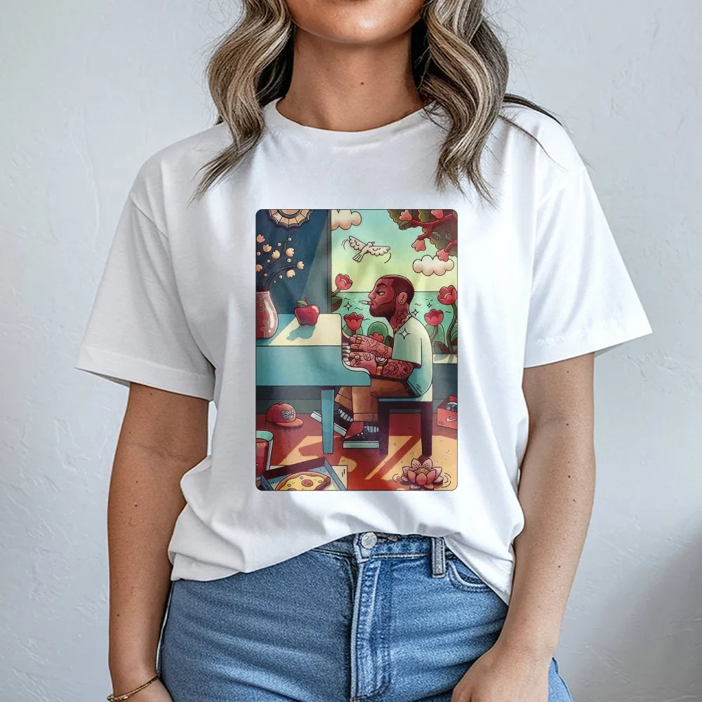 Rapper Piano T-Shirt | Dreamy Lo-Fi Aesthetic Graphic | Premium 100% Cotton | Music Lover Birthday Gift