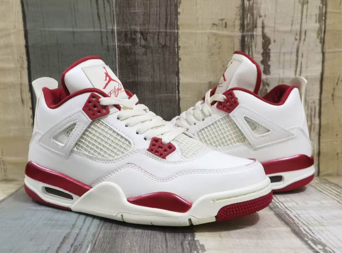 Mid Top Sneakers, Red Colorway, Lace Up Design, Casual Gift for Sneaker Fans