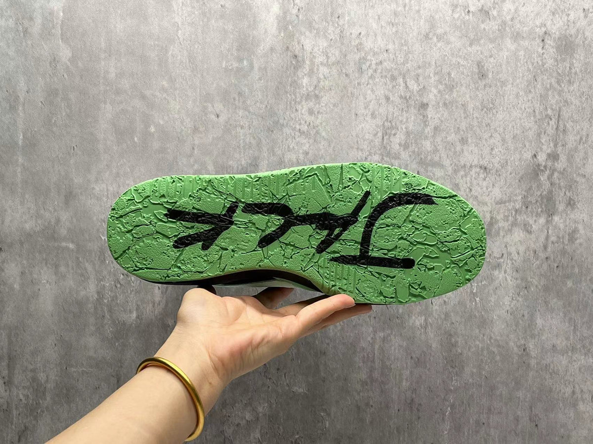 Mid Top Sneakers, Green Colorway, Lace Up Design, Casual Gift for Sneaker Fans