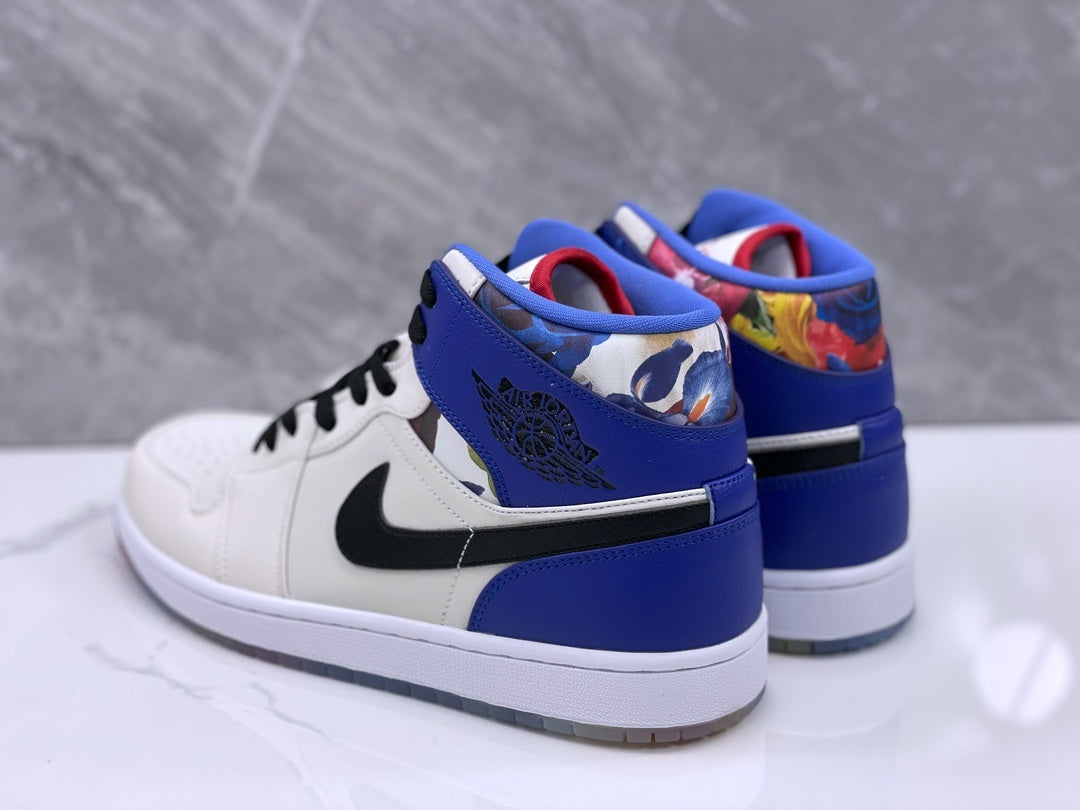 Mid Top Sneakers, White Purple Colorway, Lace Up Design, Casual Gift for Sneaker Fans