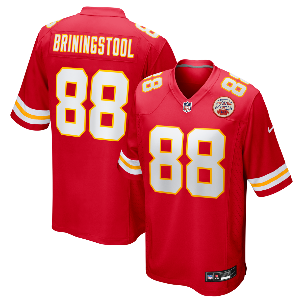 Kansas City Chiefs Jake Briningstool Red Team Game Jersey