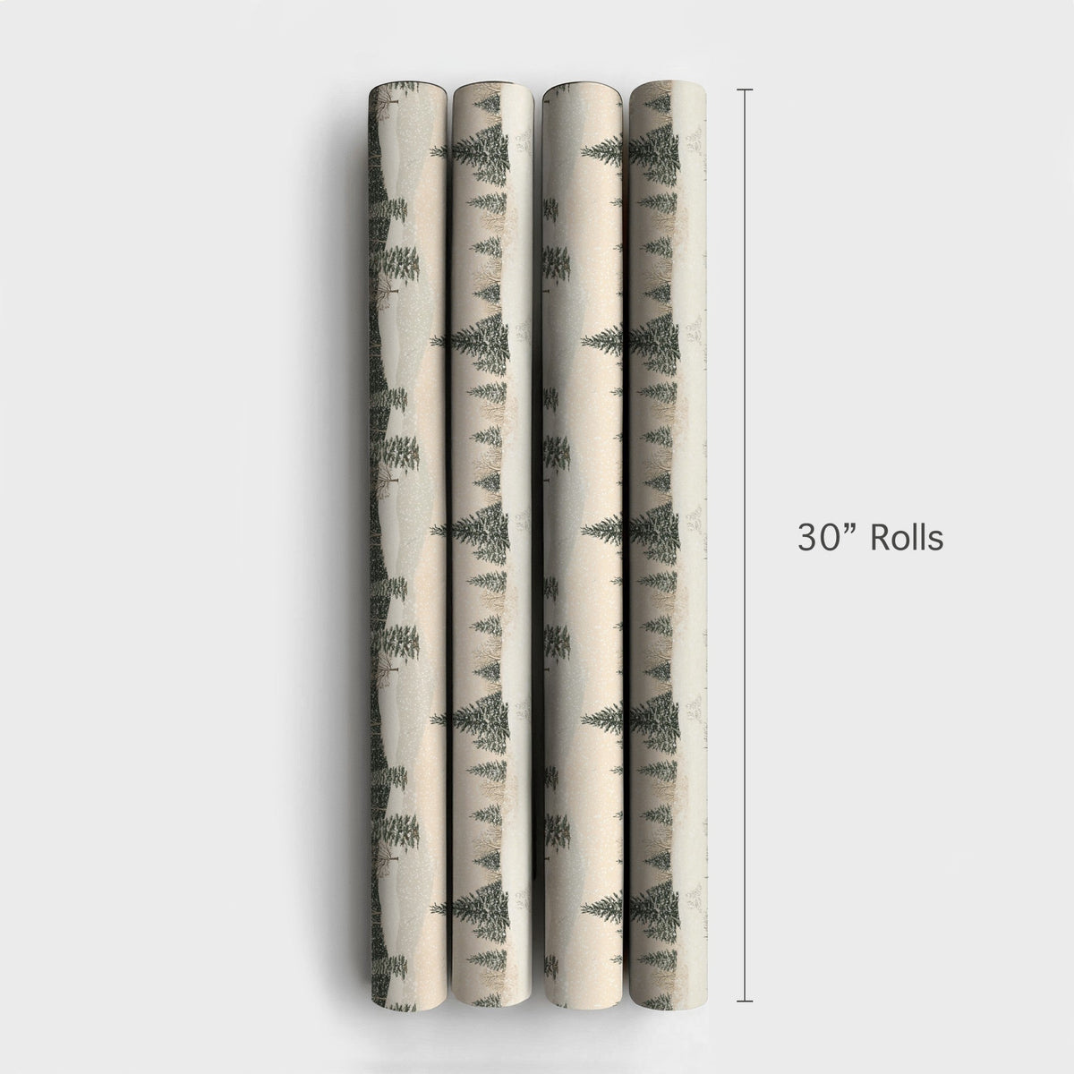 Snowy Pine Tree Gift Wrap, Winter Forest Wrapping Paper, Rustic Holiday Wrapping Paper, Scenic Woodland Gift Wrap, Christmas 