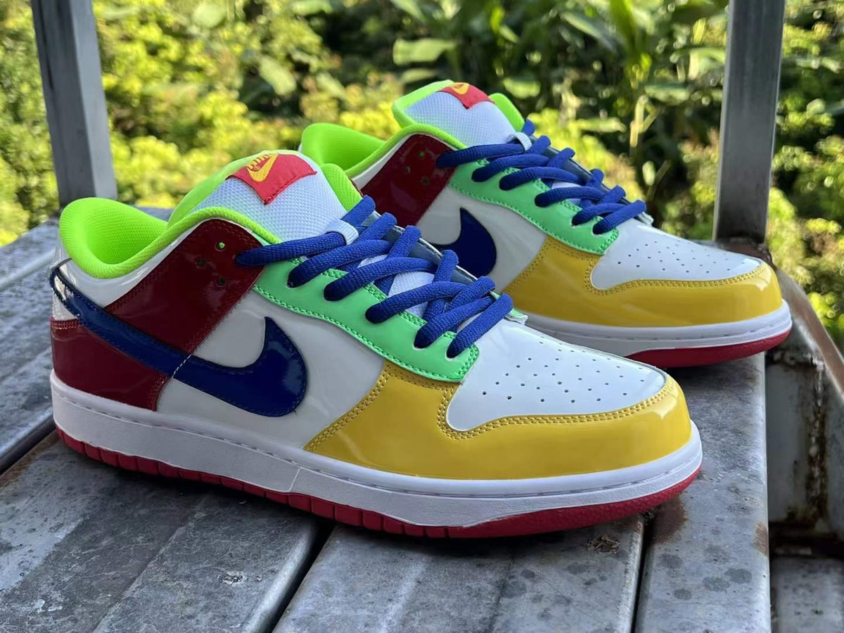 Low Top Sneakers, Multicolor Colorway, Lace Up Design, Casual Gift for Sneaker Fans