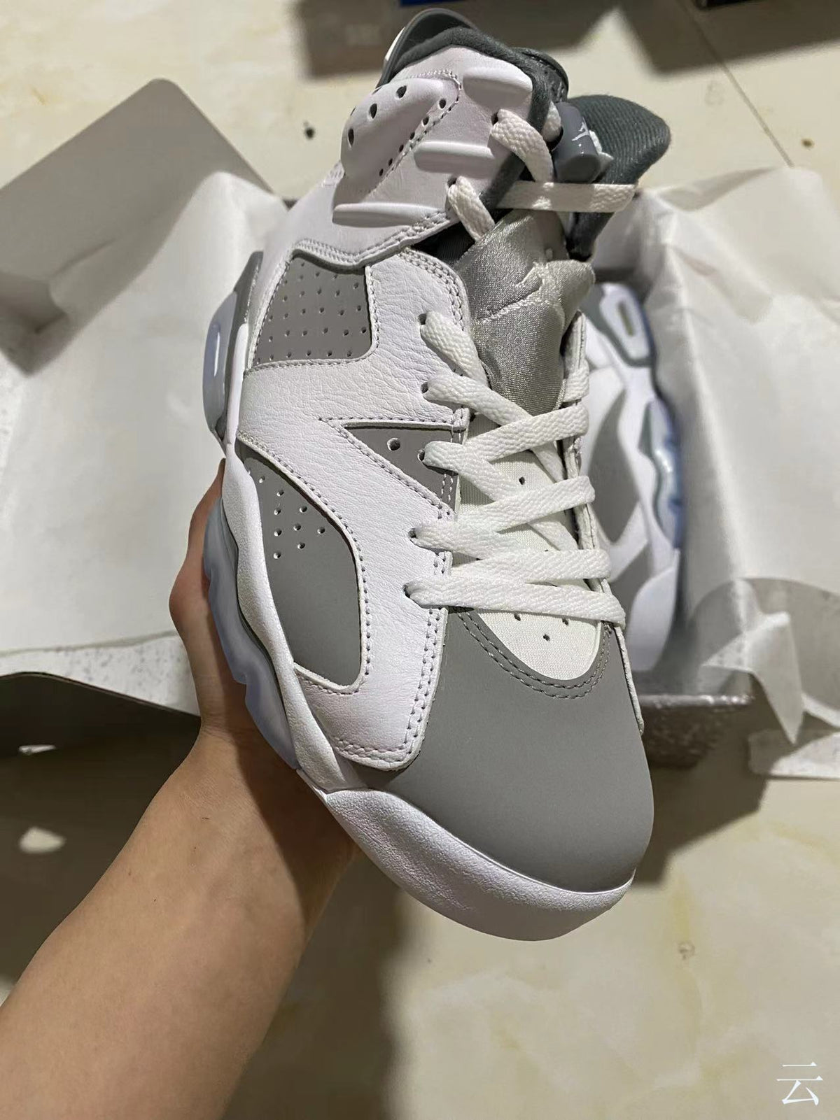 Sneakers, White Gray Colorway, Lace Up Design, Casual Gift for Sneaker Fans