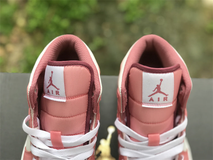 Mid Top Sneakers, White Pink Colorway, Valentine Design, Lace Up Design, Casual Gift for Sneaker Fans
