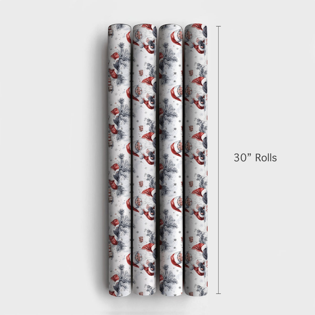 Whimsical Christmas Gift Wrap, Santa Playing Cards Wrapping Paper, Holiday Present Paper, Festive Xmas Wrapping Paper Roll, W
