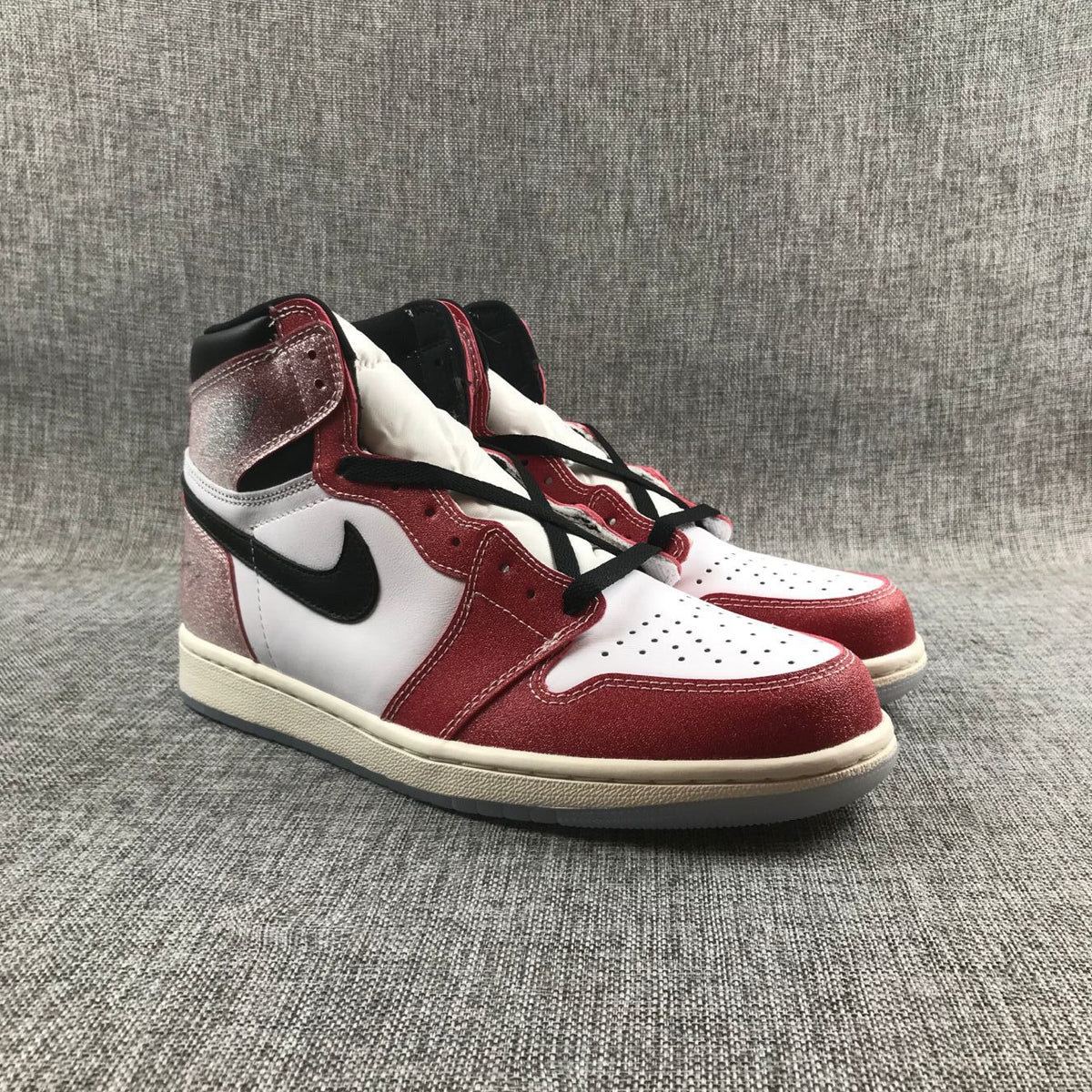 High Top Sneakers, Burgundy White Colorway, Lace Up Design, Casual Gift for Sneaker Fans