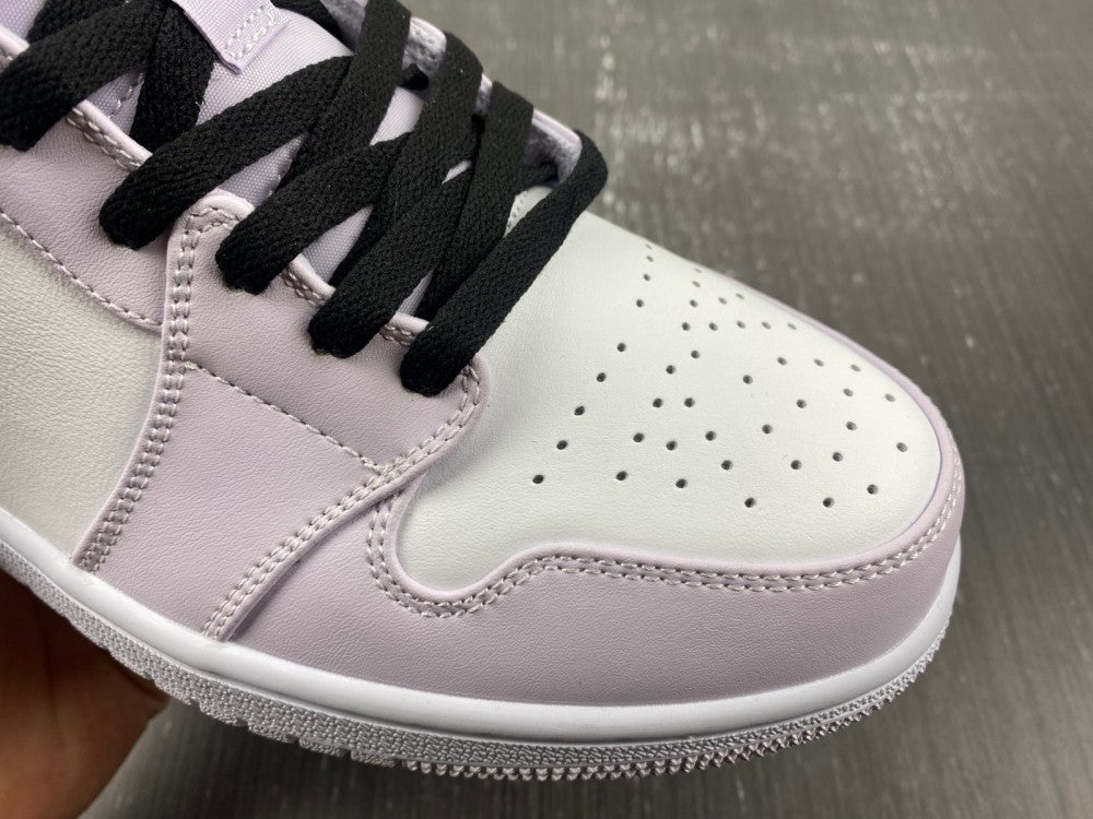 Mid Top Sneakers, White Black Purple Colorway, Lace Up Design, Casual Gift for Sneaker Fans