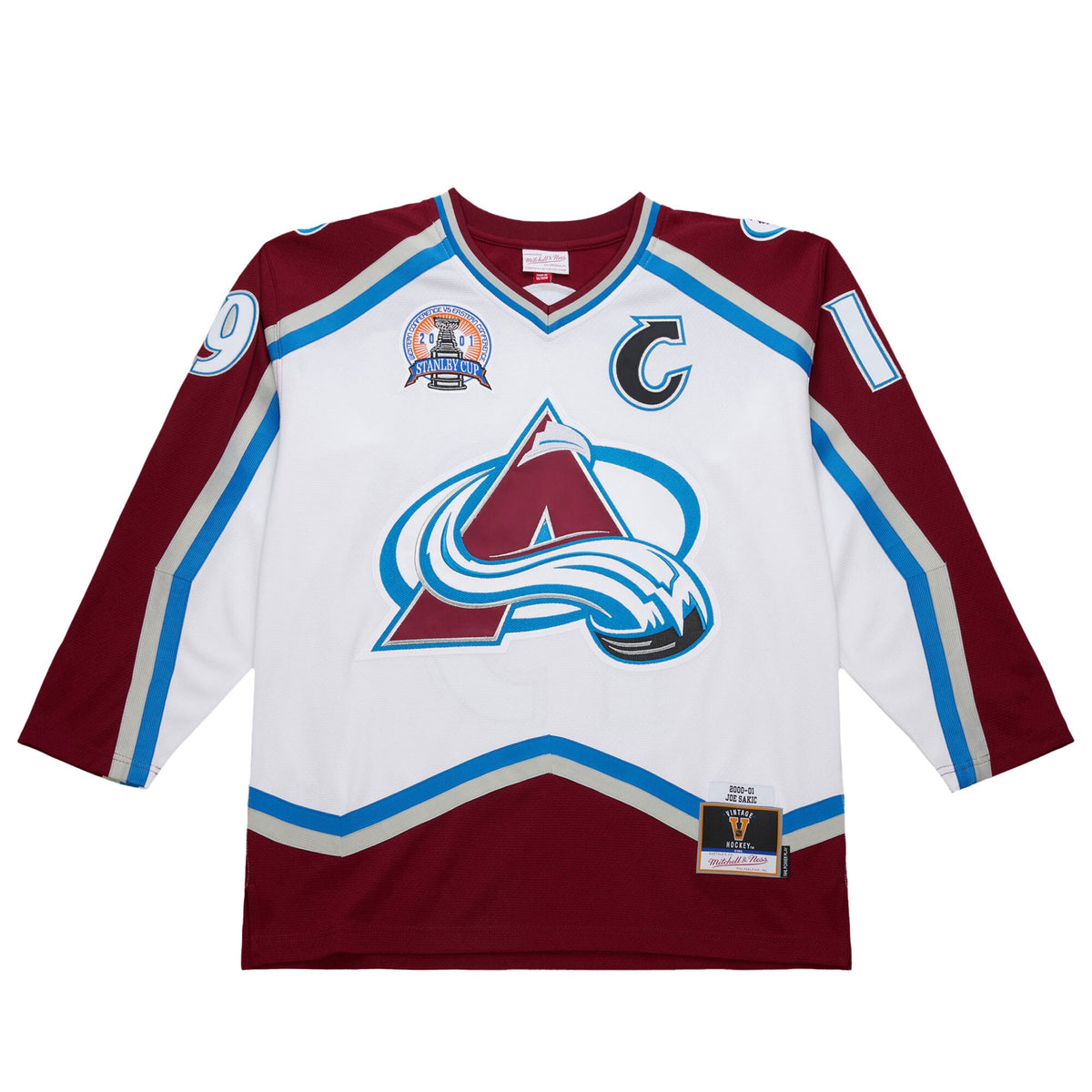 Colorado Avalanche Joe Sakic White 2000-01 Power Play Jersey