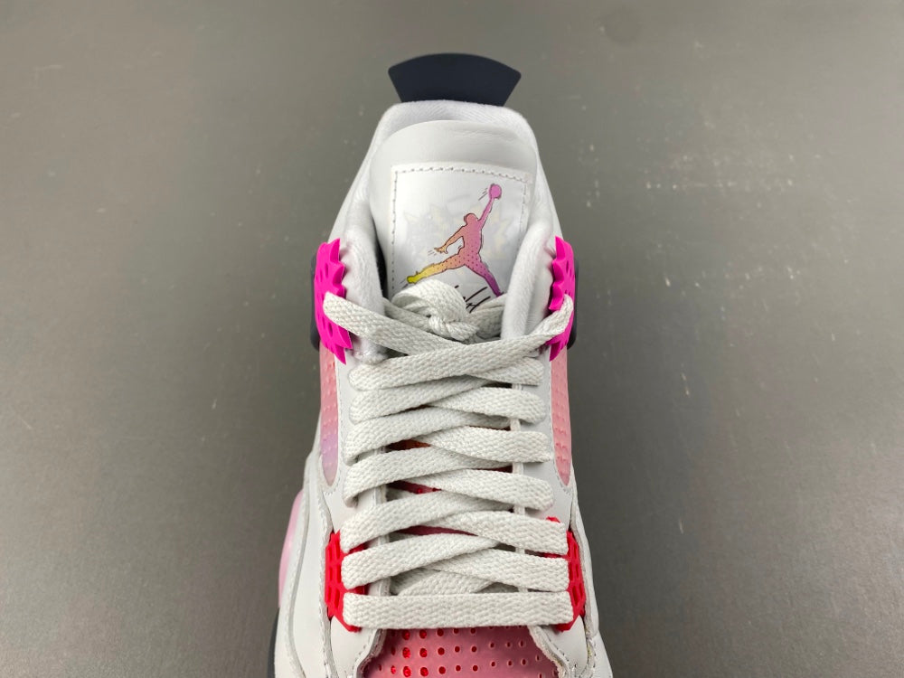 Retro Low Top Sneakers, White Black Pink Colorway, Lace Up Design, Casual Gift for Sneaker Fans