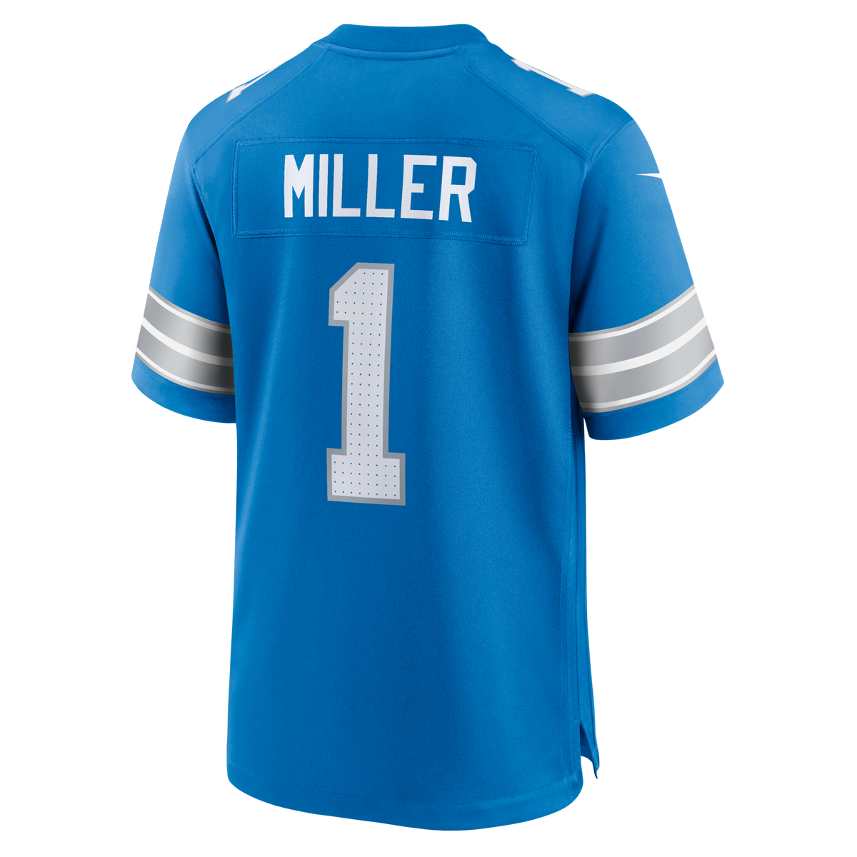 Detroit Lions Blake Miller Blue 2026 NFL Draft First Round Pick No. 17 Team Game Jersey
