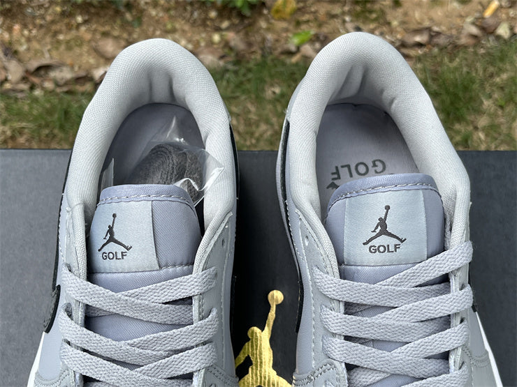 Low Top Golf Shoes, White Gray Colorway, Lace Up Design, Casual Gift for Shoe Lovers