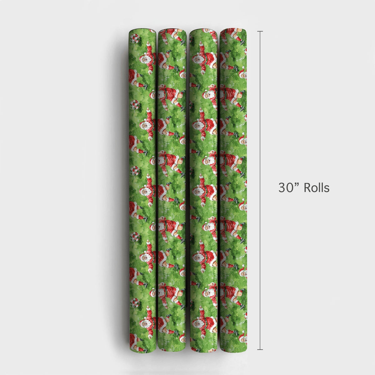 Christmas Soccer Gift Wrap, Soccer Santa Wrapping Paper, Holiday Sports Wrapping Paper, Football Santa Roll, Athlete Xmas Gif