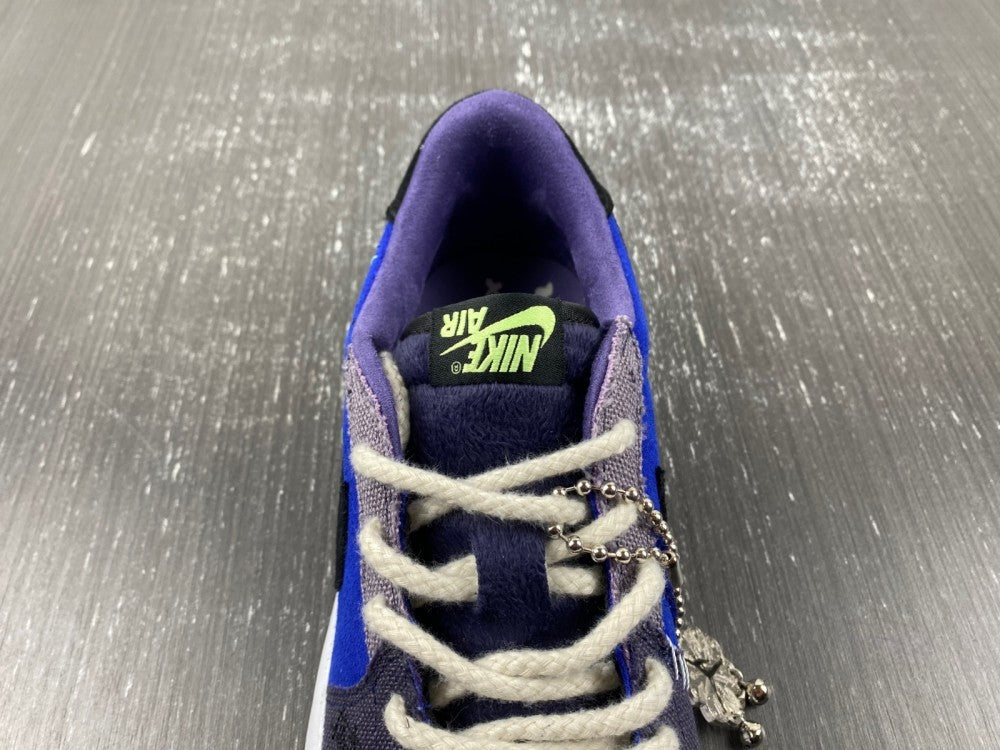Low Top Sneakers, Royal Blue Black Purple Colorway, Lace Up Design, Casual Gift for Sneaker Fans