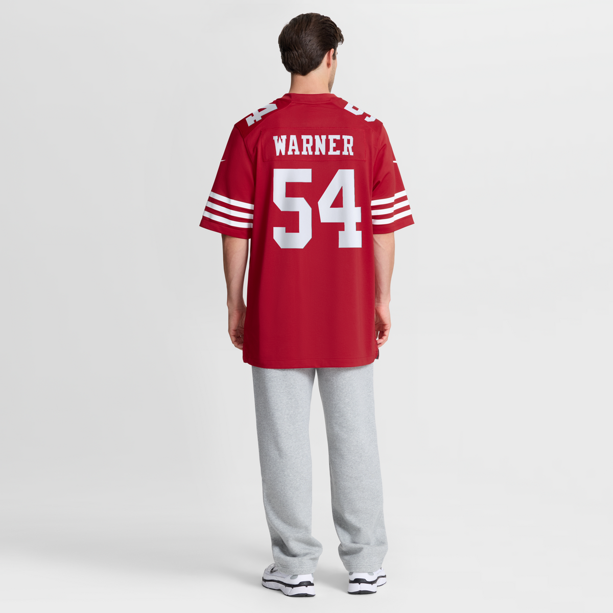 San Francisco 49ers Fred Warner Scarlet 80th Anniversary Game Jersey
