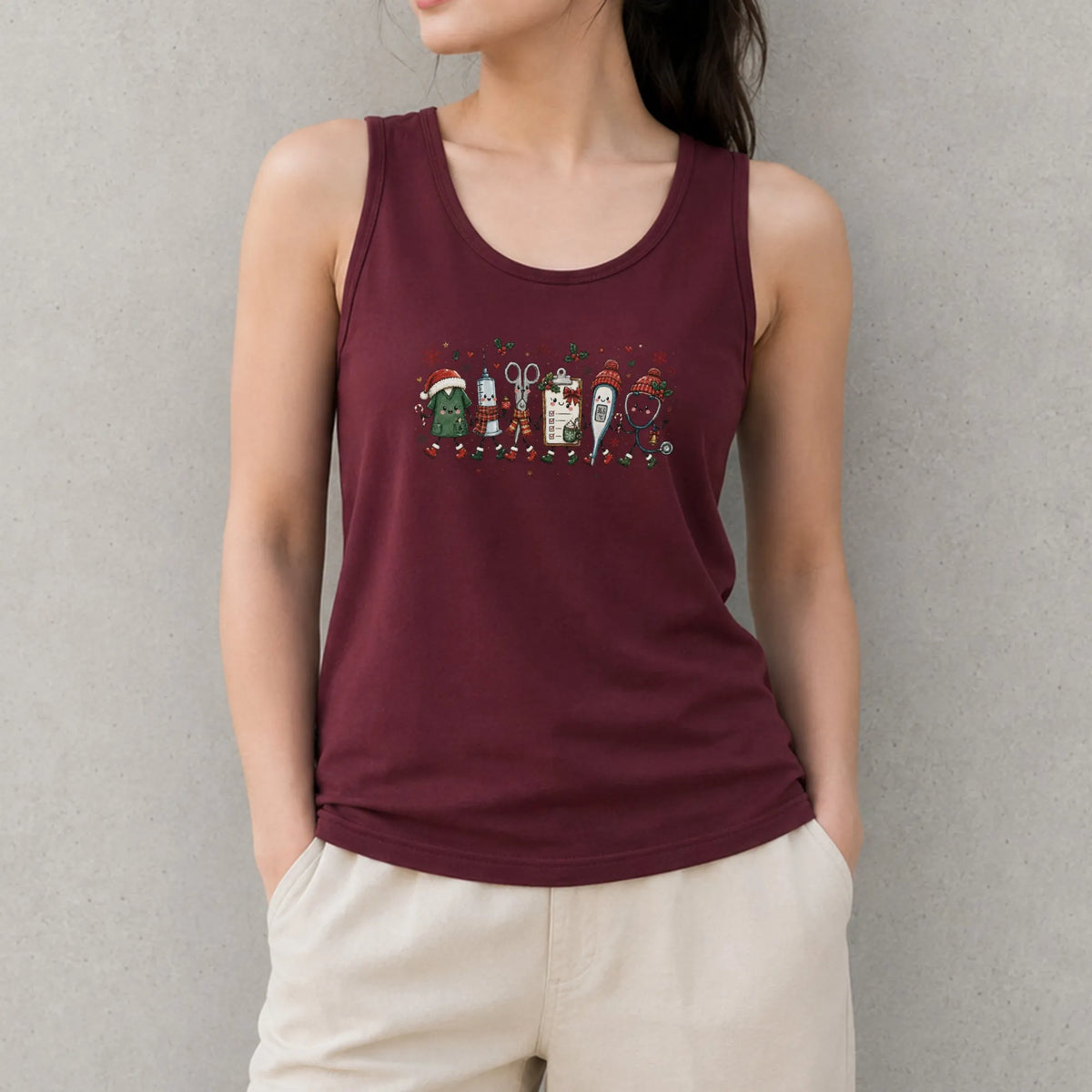 Hairdresser Christmas Tank, Christmas Hairstylist Tank Top, Holiday Salon Sleeveless Tee, Retro Hair Stylist Tank, Beauty Xma
