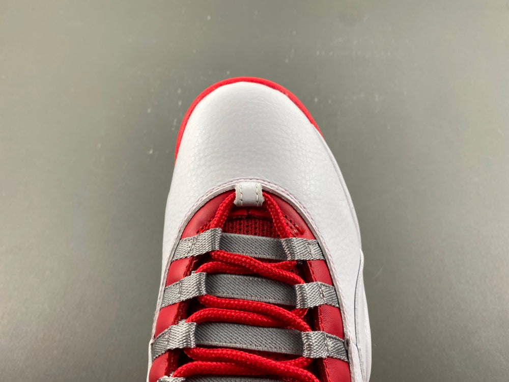 Retro High Top Sneakers, White Red Gray Colorway, Lace Up Design, Casual Gift for Sneaker Fans
