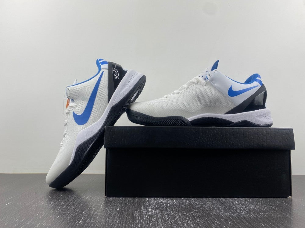 Low Top Sneakers, Blue White Black Colorway, Lace Up Design, Casual Gift for Sneaker Fans