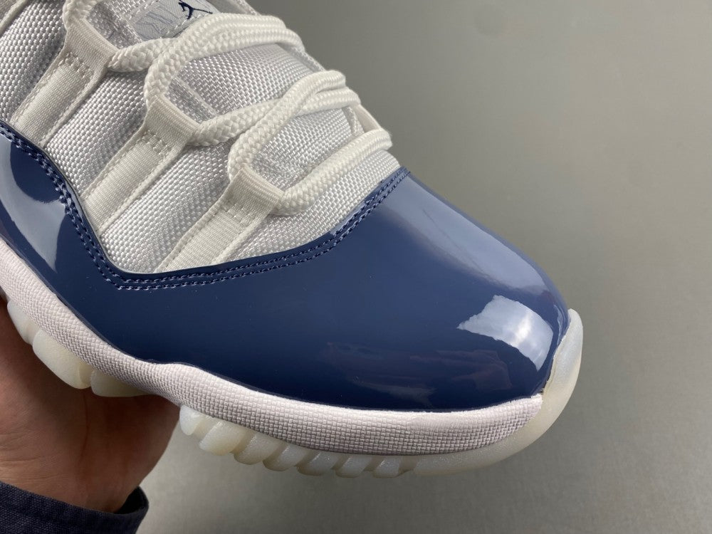 Low Top Sneakers, Navy Blue White Colorway, Lace Up Design, Casual Gift for Sneaker Fans