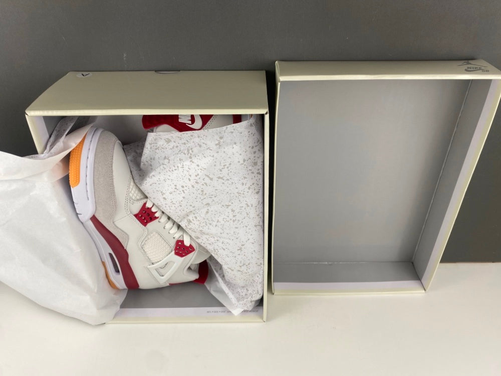 Retro Low Top Sneakers, White Red Gray Colorway, Suede Footwear, Lace Up Design, Casual Gift for Sneaker Fans