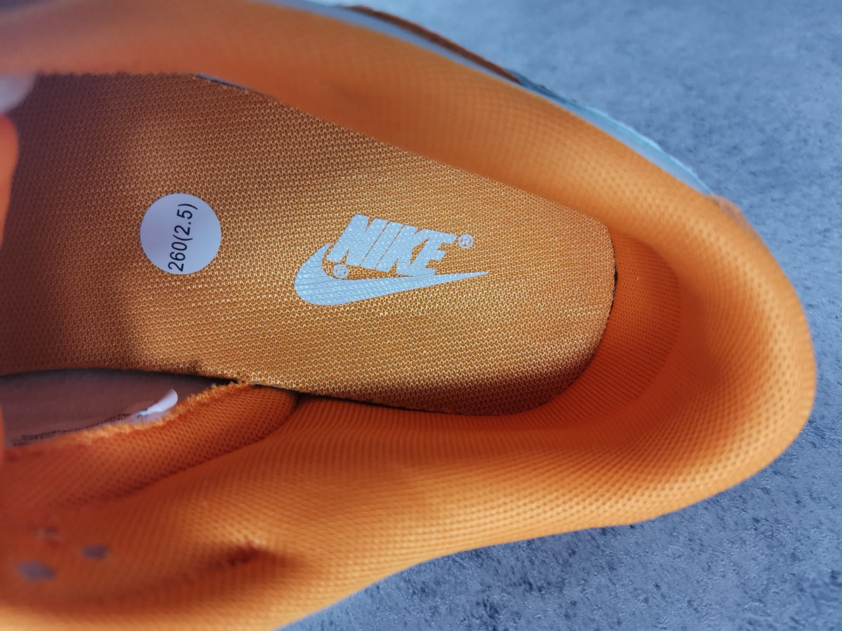 Low Top Sneakers, White Orange Colorway, Lace Up Design, Casual Gift for Sneaker Fans
