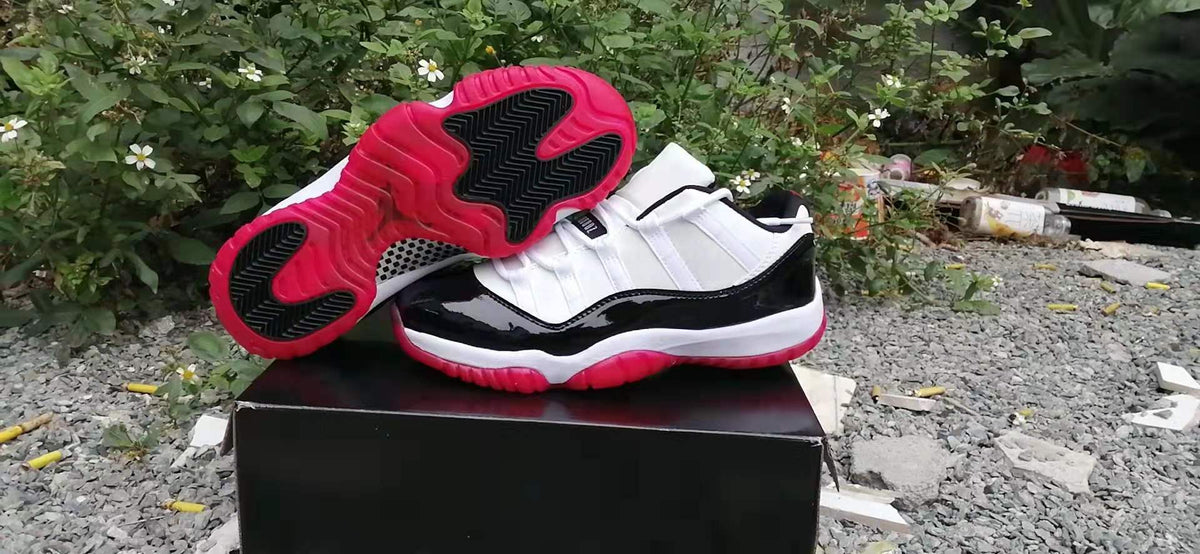 Low Top Sneakers, White Black Red Colorway, Lace Up Design, Casual Gift for Sneaker Fans