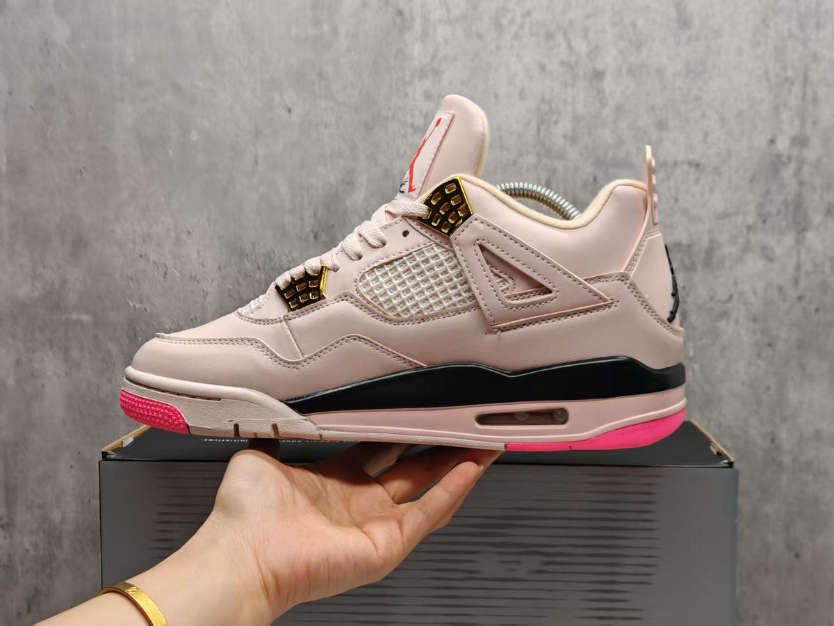 Mid Top Sneakers, Beige Pink Colorway, Lace Up Design, Casual Gift for Sneaker Fans
