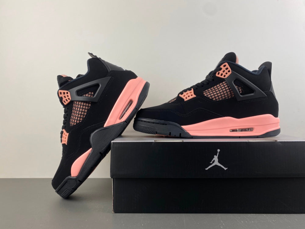 Mid Top Sneakers, Black Pink Colorway, Lace Up Design, Casual Gift for Sneaker Fans