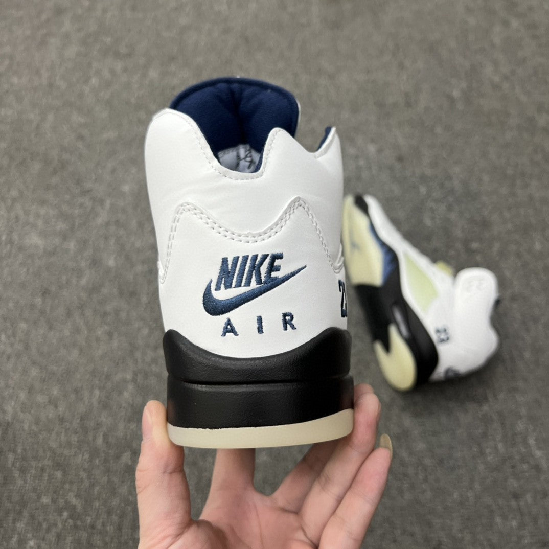 Basketball Shoes, Blue White Black Colorway, Retro, High Top, Lace Up Design, Casual Gift for Shoe Lovers