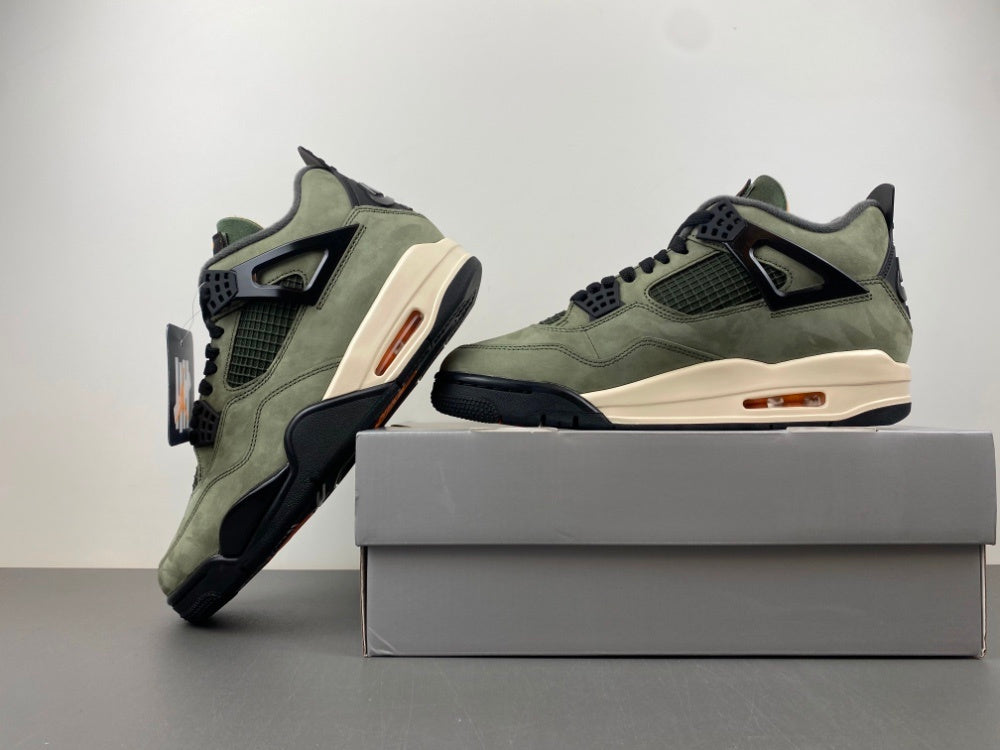 Low Top Sneakers, Army Green Black Colorway, Lace Up Design, Casual Gift for Sneaker Fans