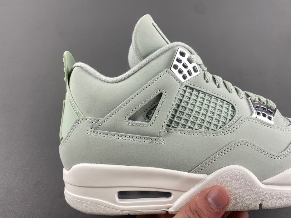 Low Top Sneakers, Green Silver Sail Colorway, Lace Up Design, Casual Gift for Sneaker Fans