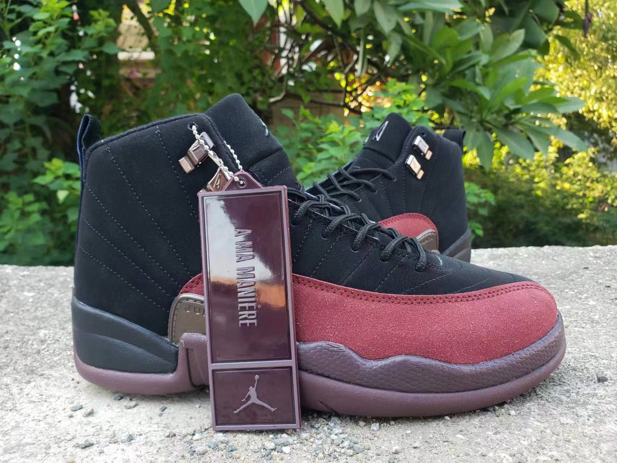 Sneakers, Black Red Colorway, Lace Up Design, Casual Gift for Sneaker Fans