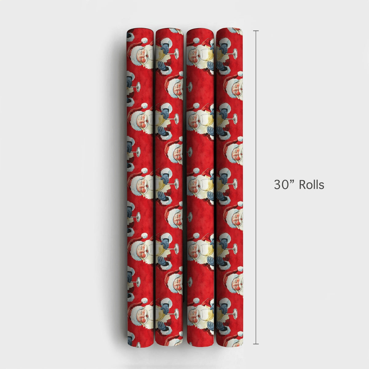 Humorous Red Christmas Gift Wrap, Santa Drinking White Wine Wrapping Paper, Jolly Santa Wine Lover Wrapping Paper, Holiday Pa
