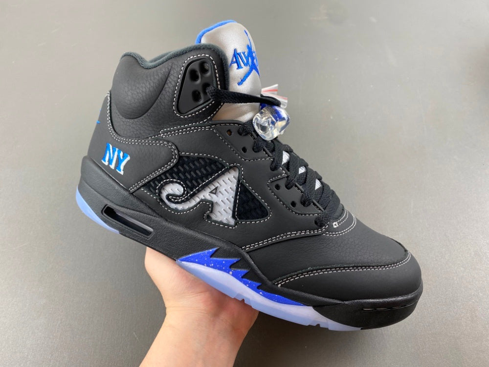 Low Top Sneakers, Blue Black Colorway, Lace Up Design, Casual Gift for Sneaker Fans