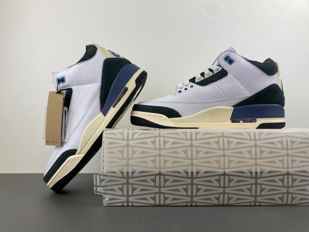 Low Top Sneakers, Blue White Black Colorway, Lace Up Design, Casual Gift for Sneaker Fans