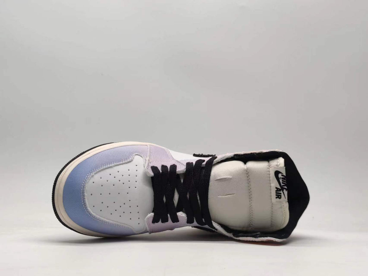 Sneakers, White Colorway, Gradient Colorway, Lace Up Design, Casual Gift for Sneaker Fans
